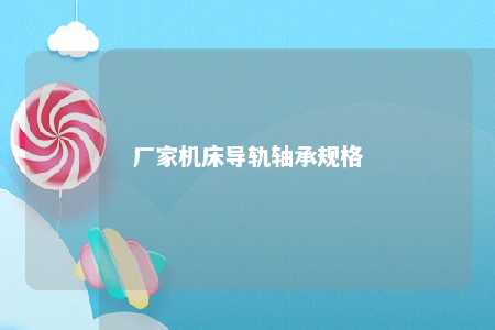 厂家机床导轨轴承规格 
