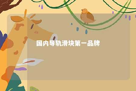 国内导轨滑块第一品牌 