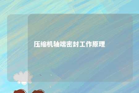 压缩机轴端密封工作原理 